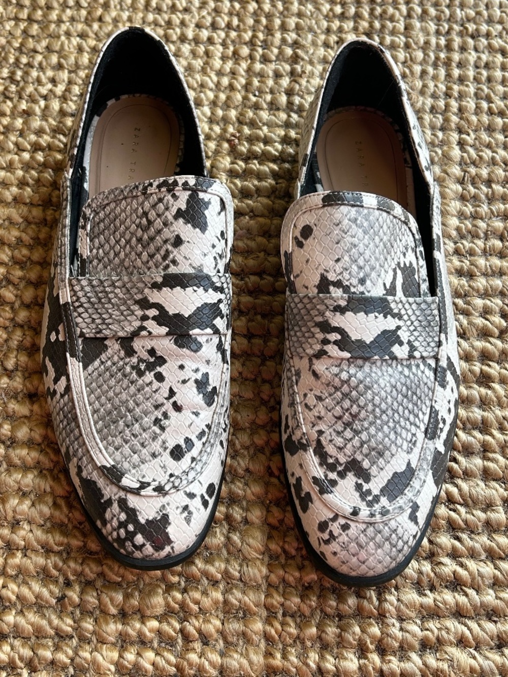 Snakeskin loafers